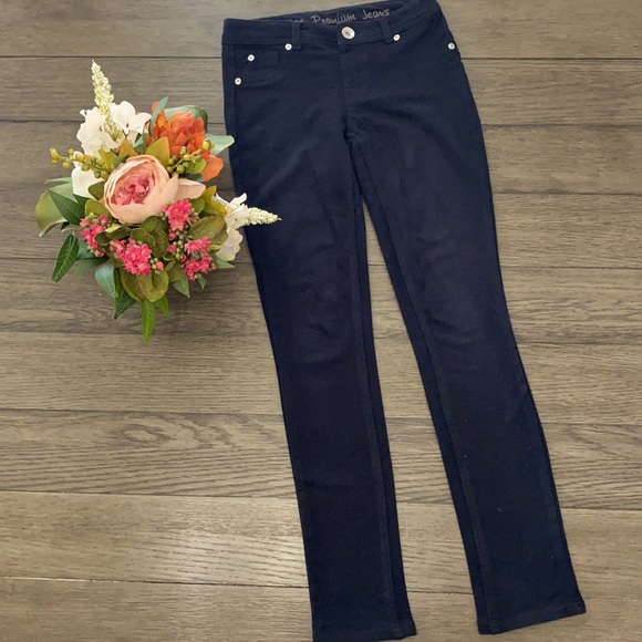 Premium Justice simply low knit jean leggings - Picture 1 of 4